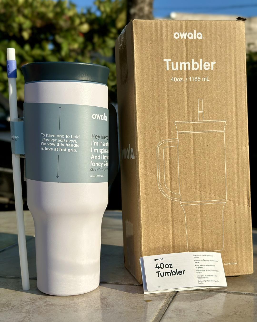 OWALA-40oz Tumbler (Blanco)